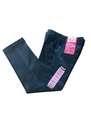 Little Girls Slim Fit Adjustable Stretch Pants - Navy