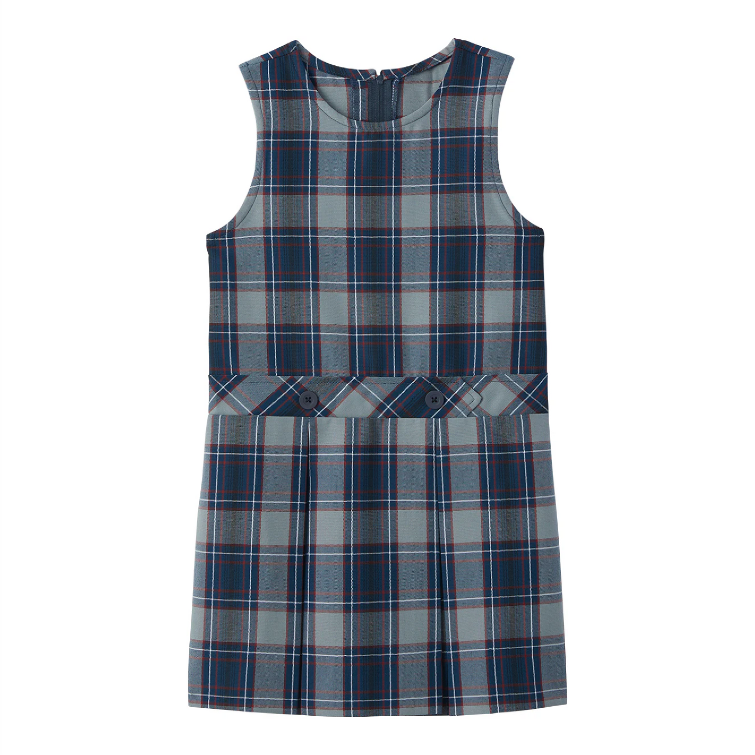 Dunbar Plaid Jewel Neck Jumper - Available in the Fall
