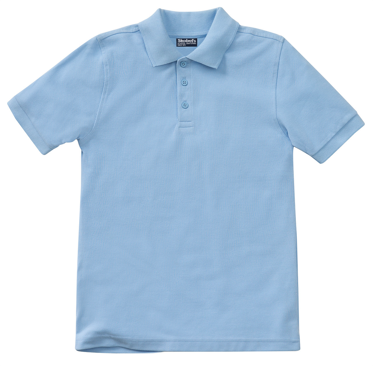 Louisiana Key Academy Pique Polo with Logo - Light Blue