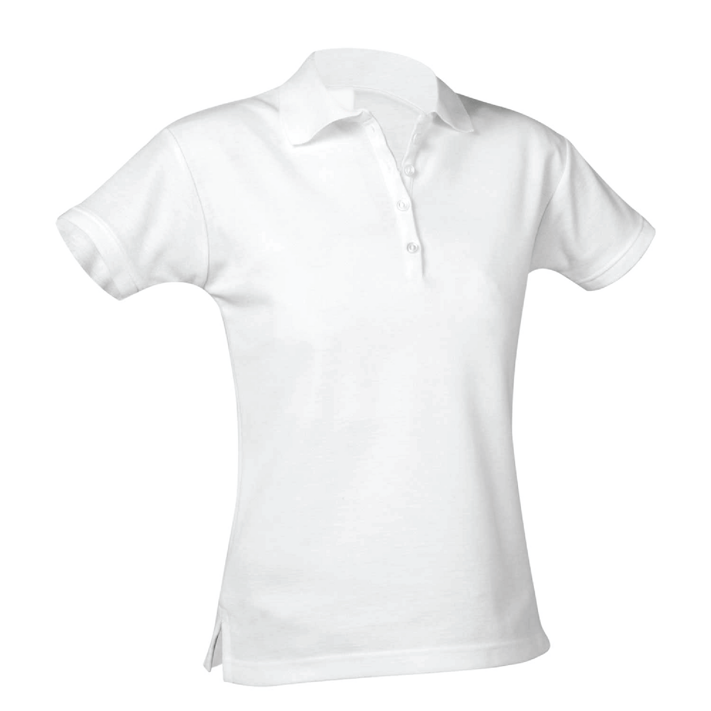 Glendale Adventist Academy Feminine Fit Pique Polo - White (With Logo)
