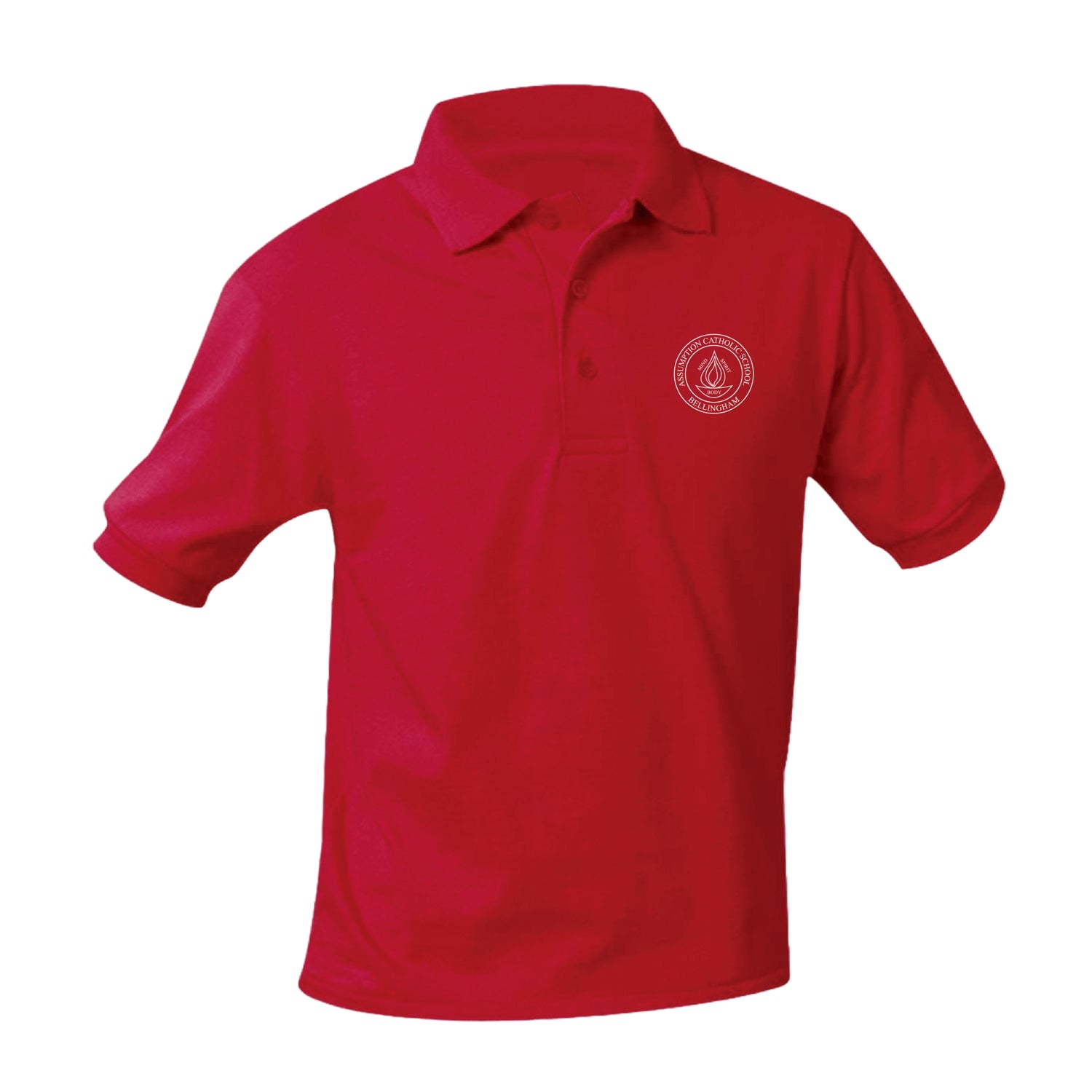 Assumption Catholic School Jersey Polo - Red