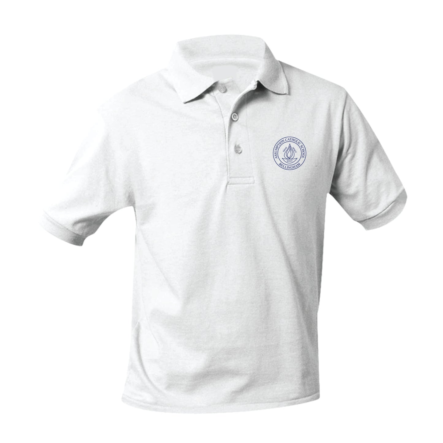 Assumption Catholic School Jersey Polo - White