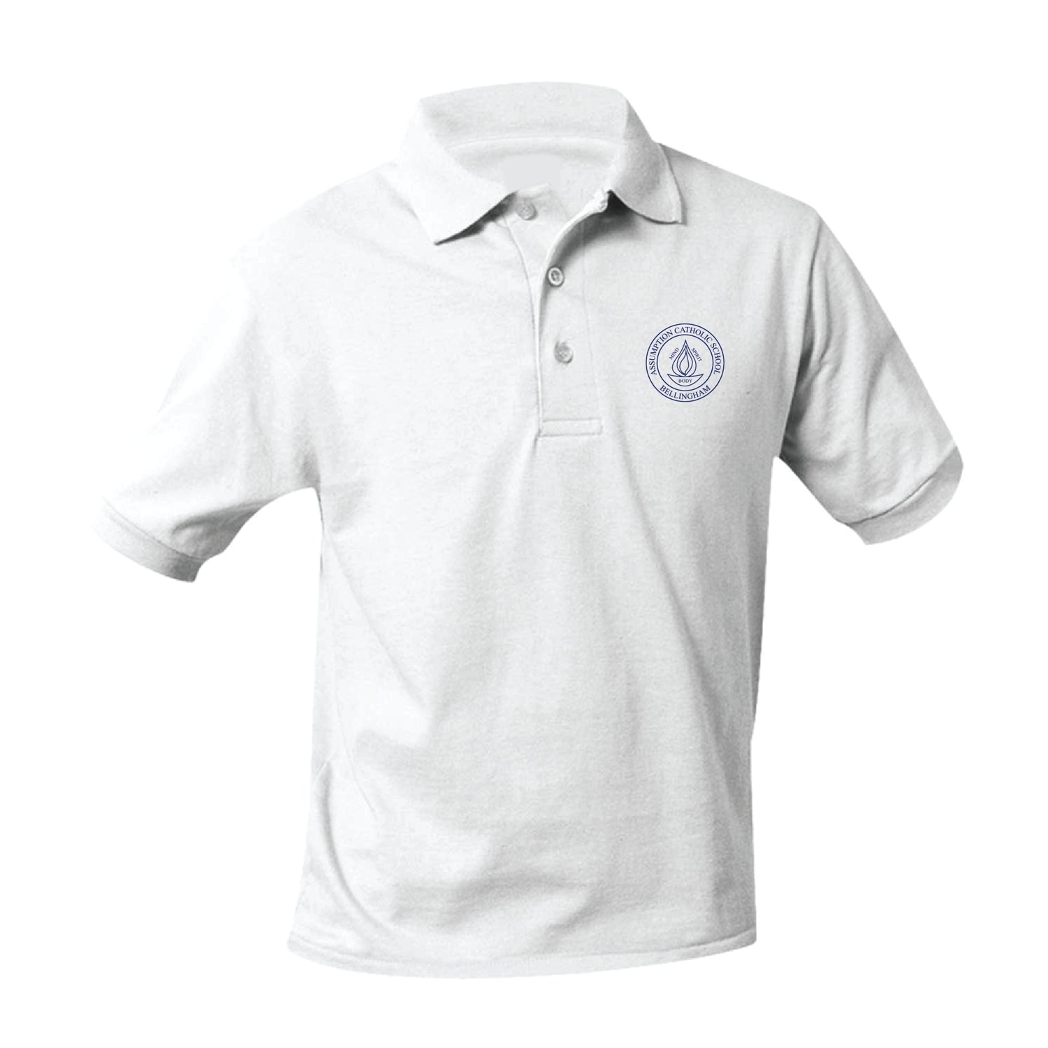 Assumption Catholic School Jersey Polo - White