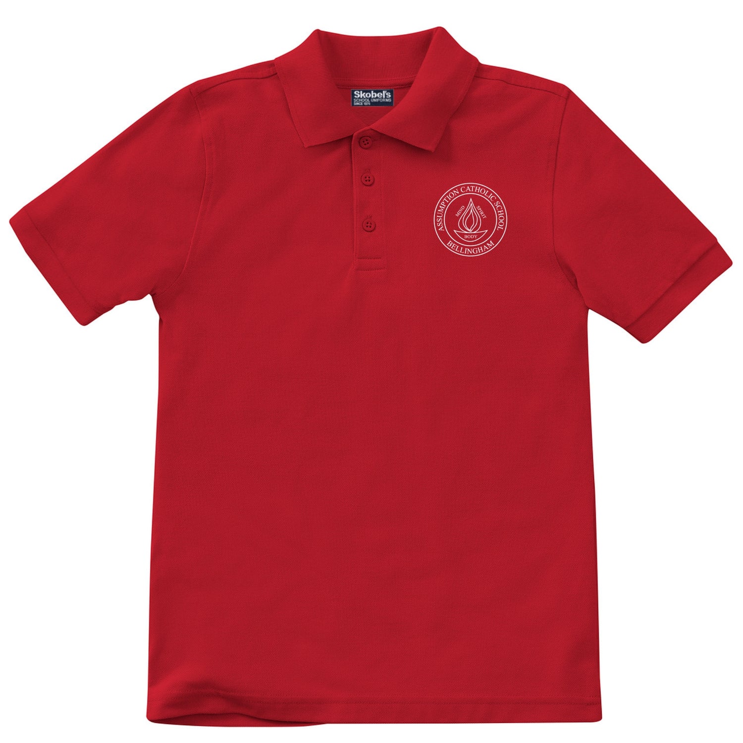 Assumption Catholic School Pique Polo - Red