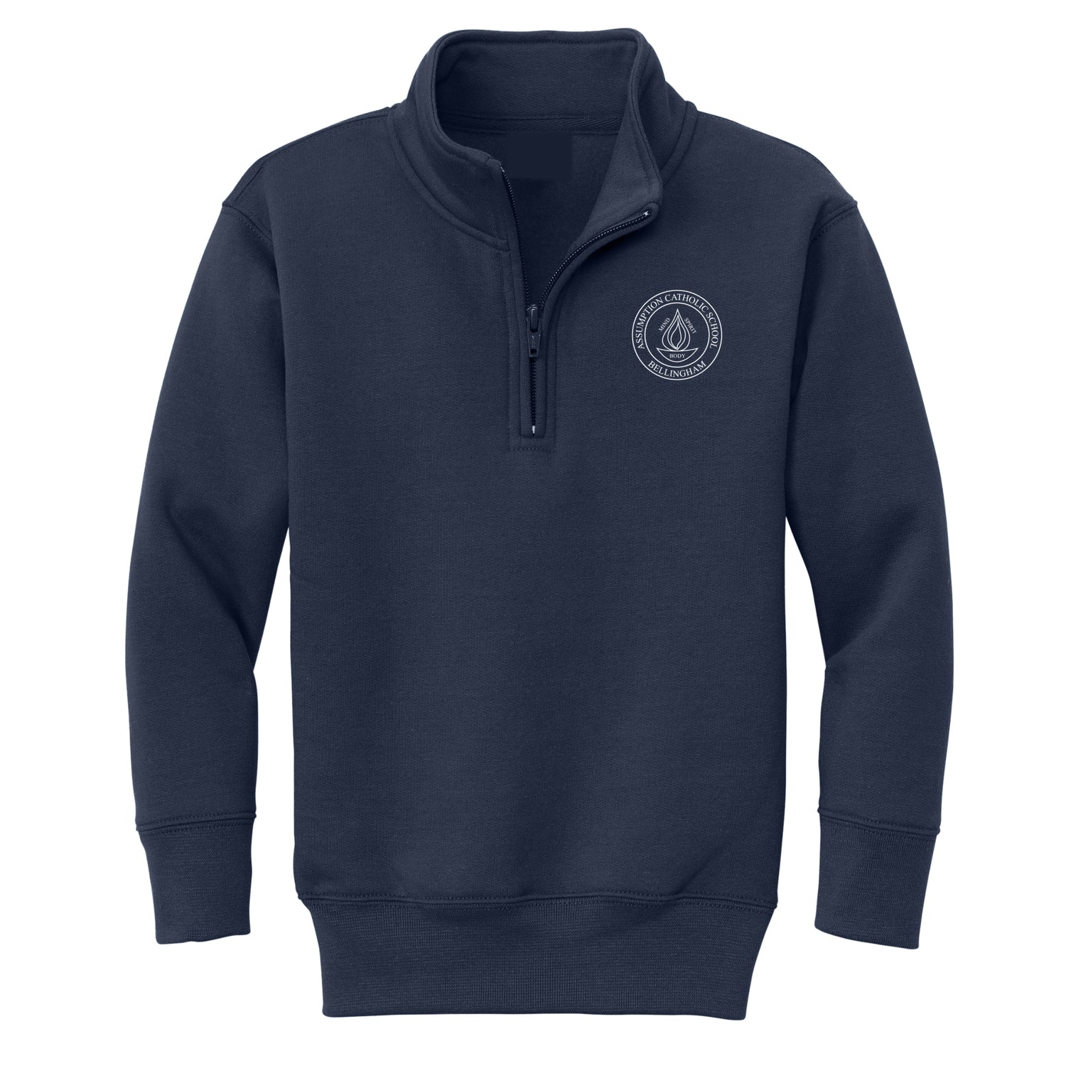 Assumption Catholic School 1/4 Zip Sweatshirt - Navy