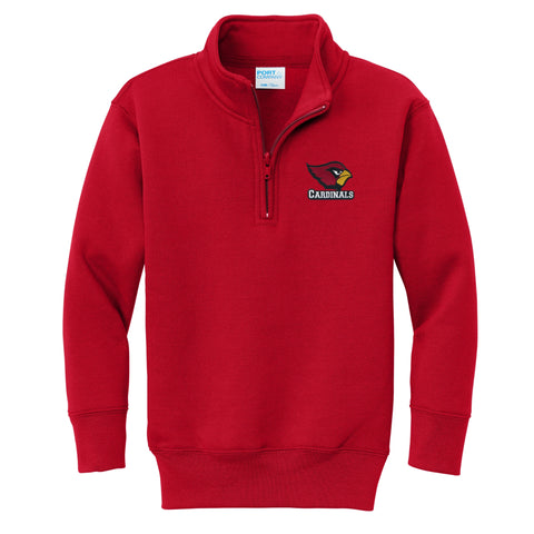 BC High Cardinal 1/4 Zip Sweatshirt - Red