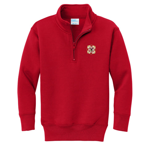 BC High Crest 1/4 Zip Sweatshirt - Red