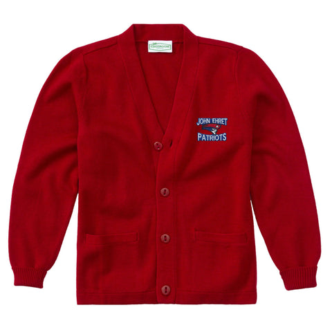 John Ehret Cardigan - Red - All Grades