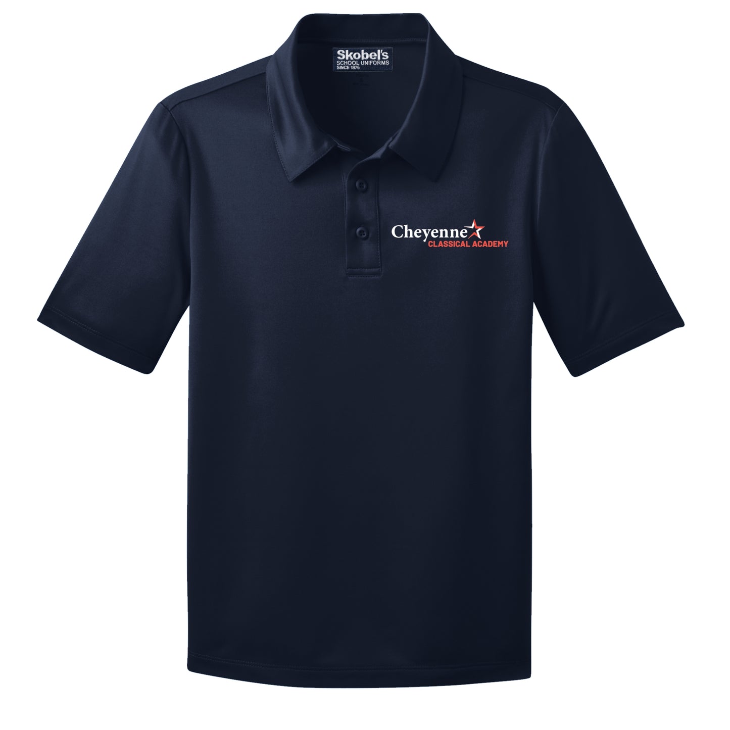 Cheyenne Classical Academy Dry-Fit Polo - Navy