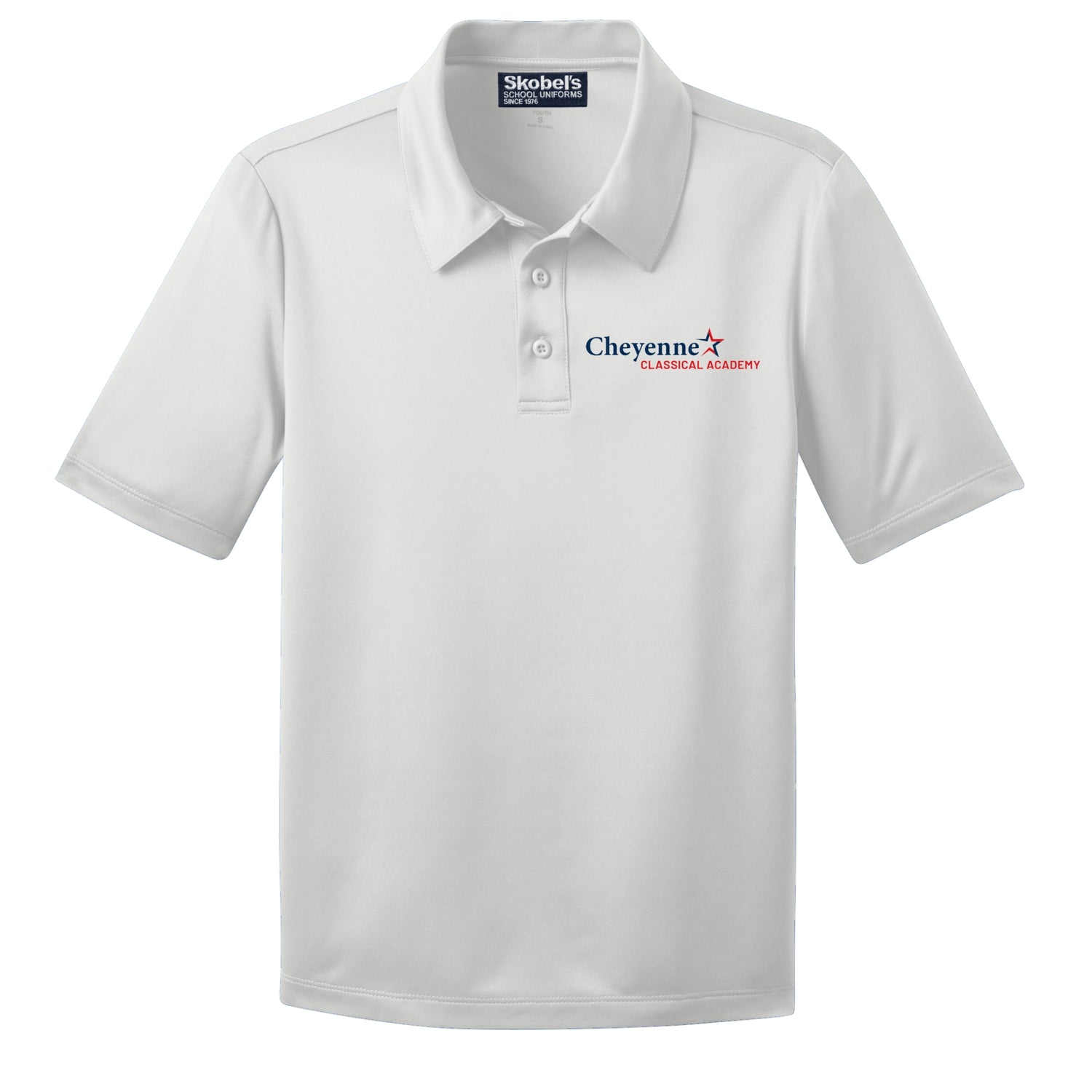 Cheyenne Classical Academy Dry-Fit Polo - White