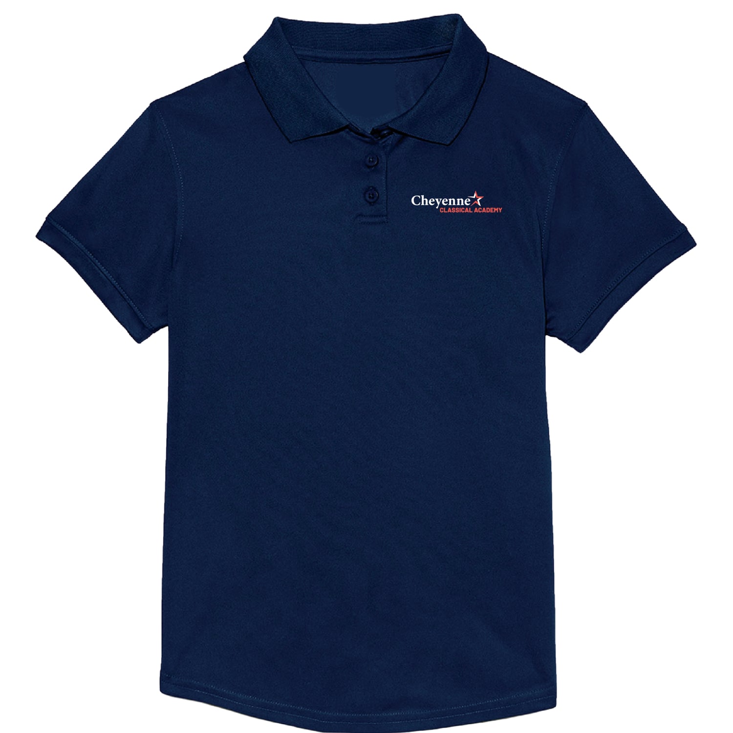 Cheyenne Classical Academy Feminine Fit Dry-Fit Polo - Navy