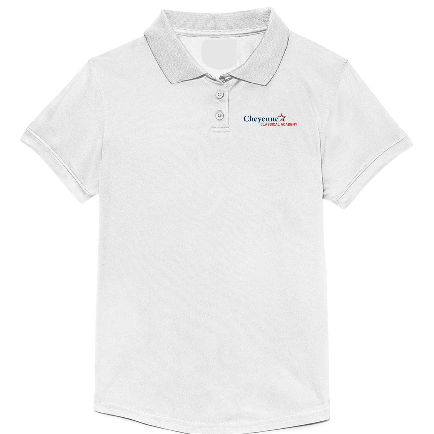 Cheyenne Classical Academy Feminine Fit Dry-Fit Polo - White