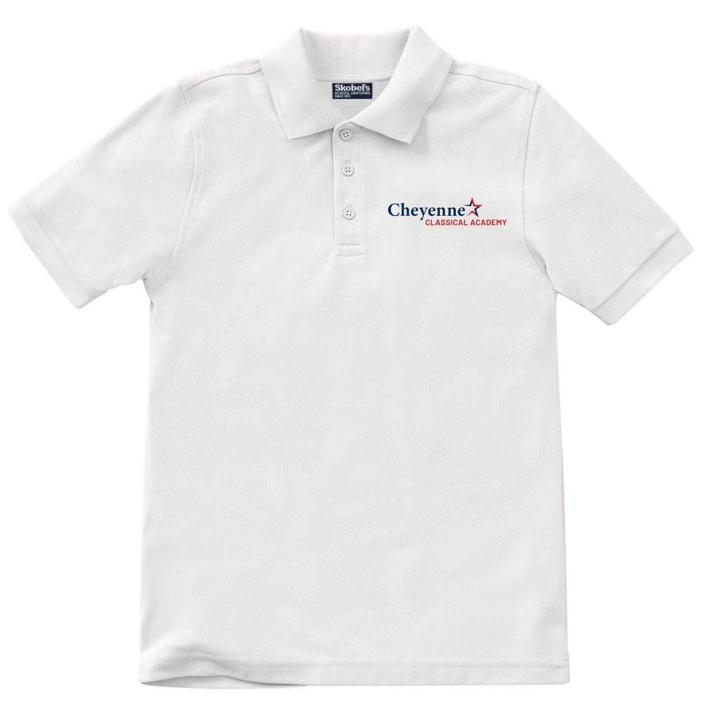 Cheyenne Classical Academy Pique Polo - White