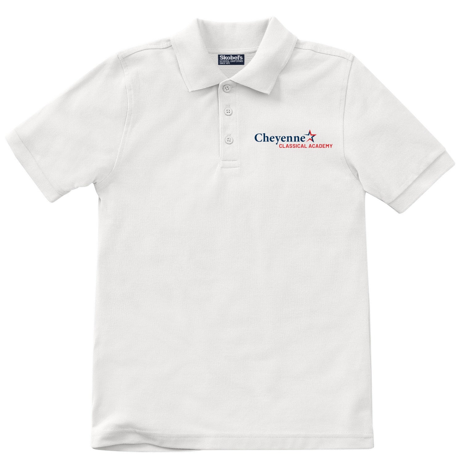 Cheyenne Classical Academy Pique Polo - White