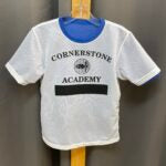 Cornerstone Academy Royal/White PE Shirt (with logo)