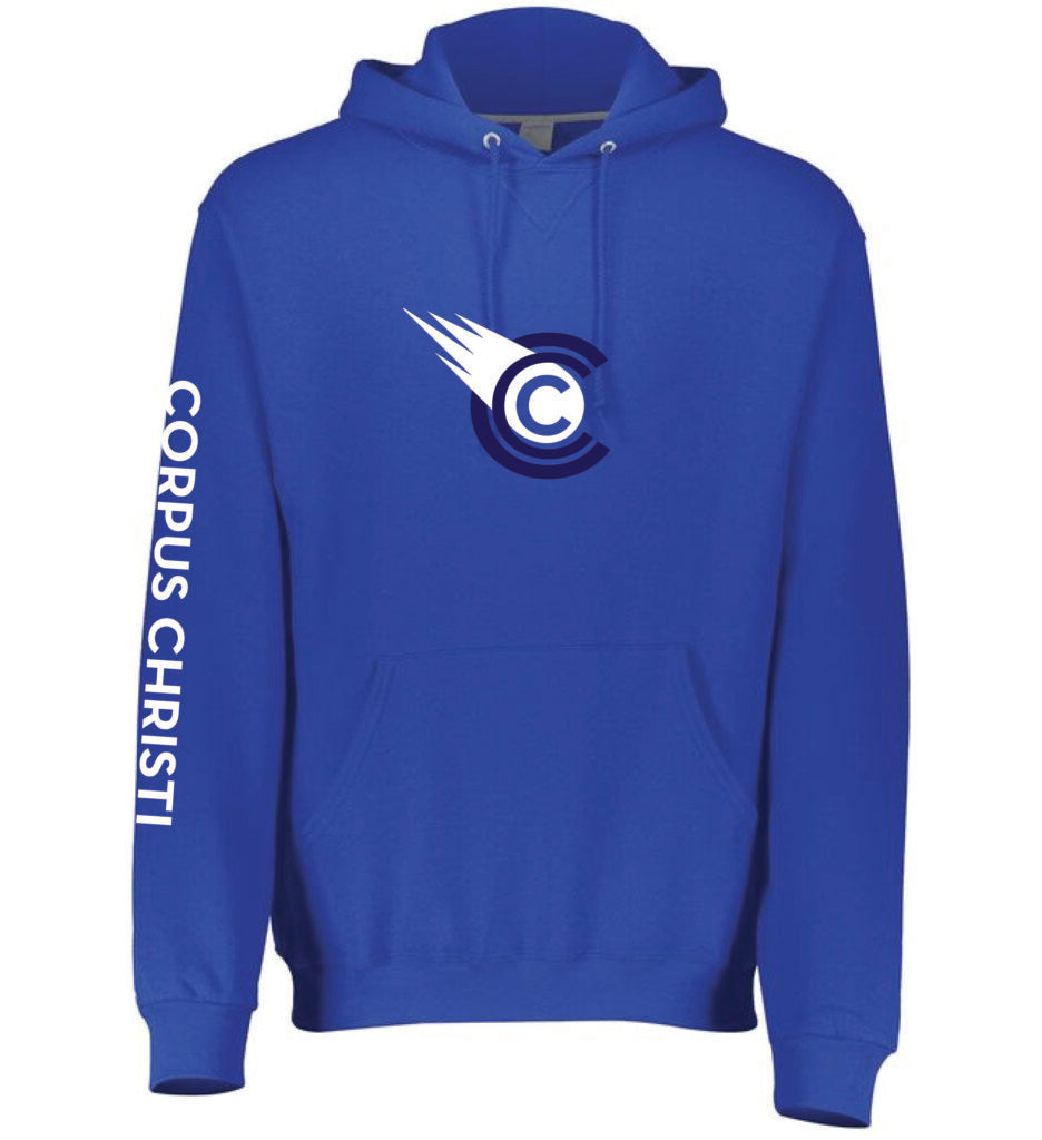 Corpus Christi Spirit Wear – Royal Hooded Sweatshirt
