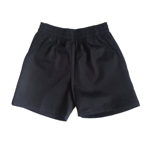 Pull On Shorts - Navy with Crescent City Christian Logo