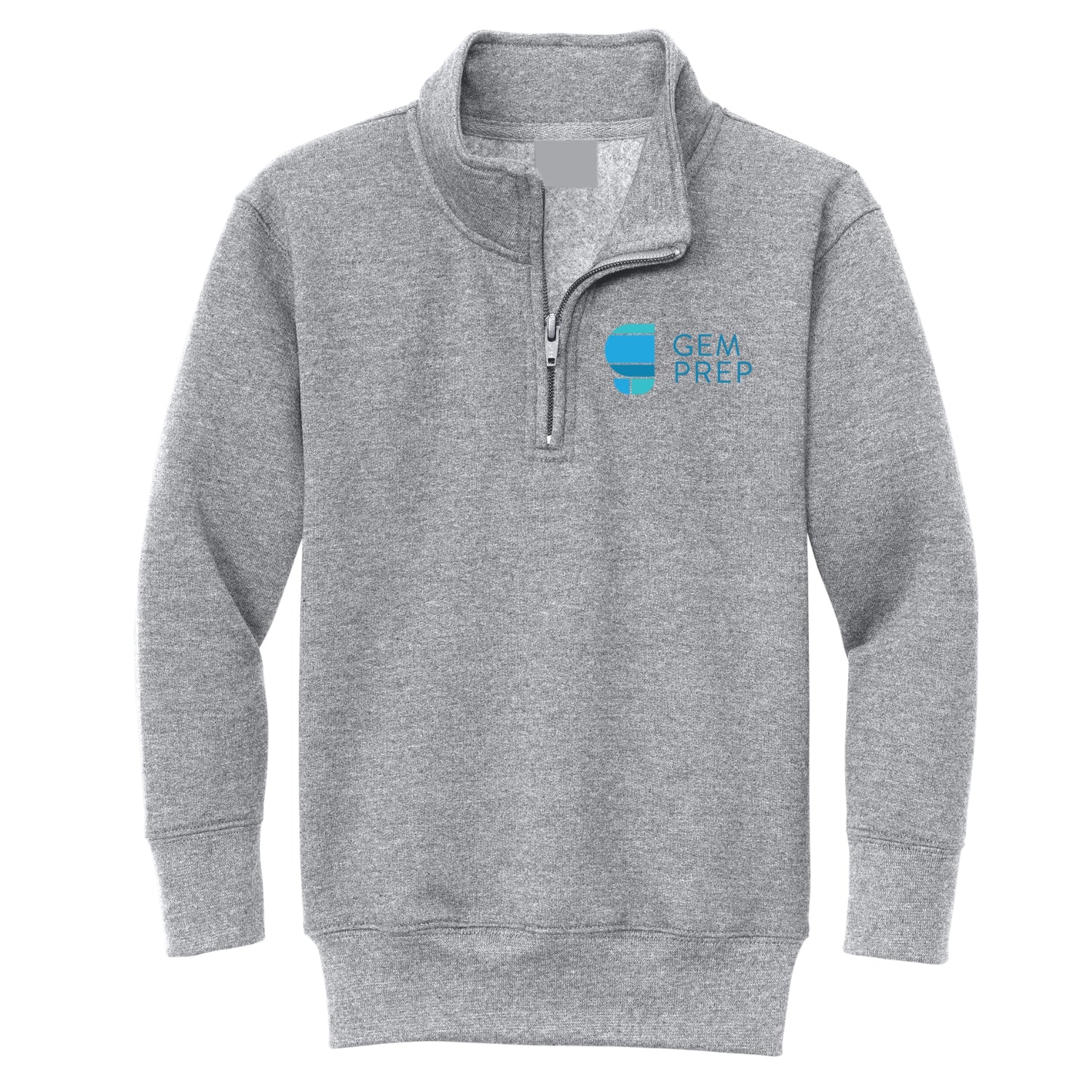 Gem Prep 1/4 Zip Sweatshirt - Grey