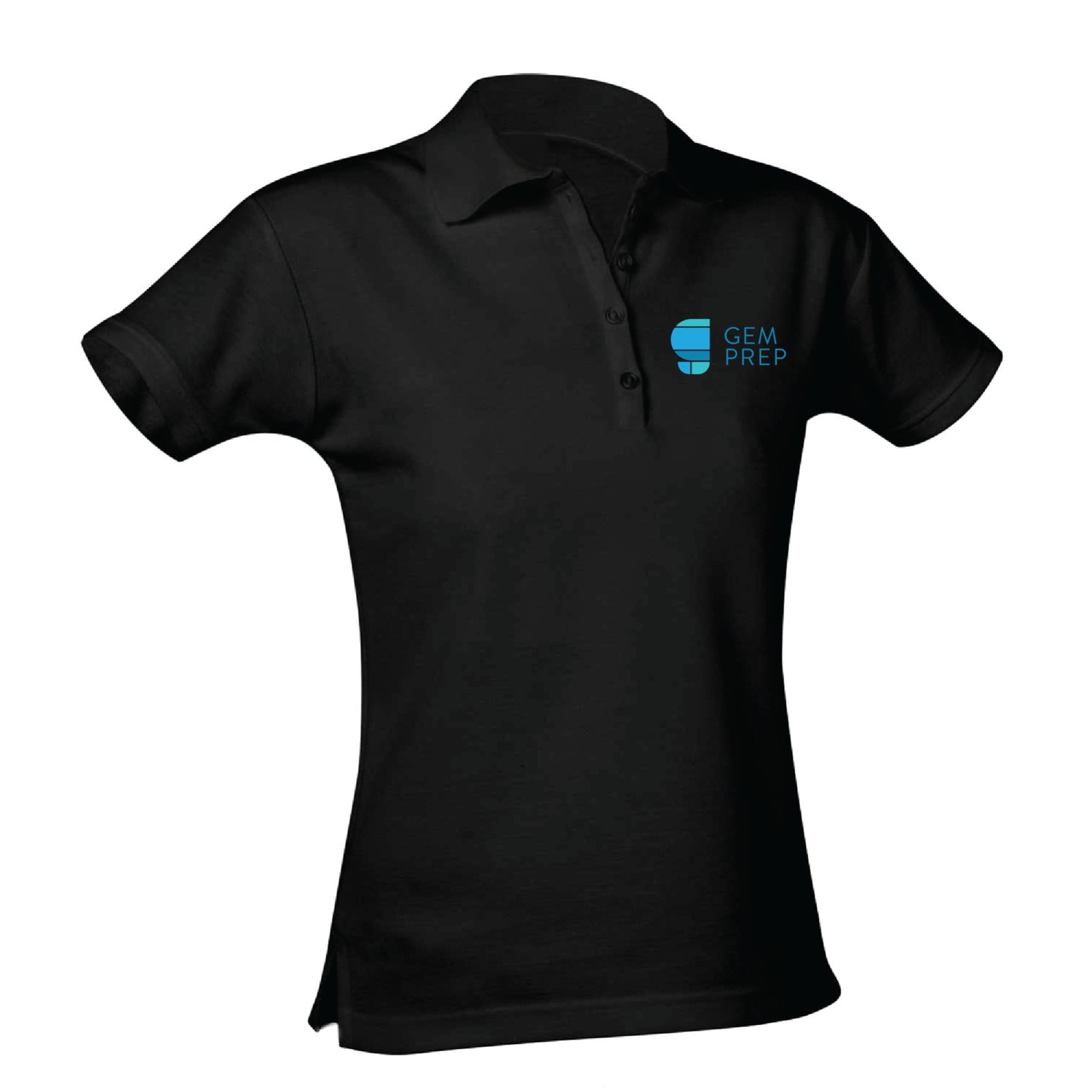 Gem Prep Feminine Fit Jersey Polo - Black