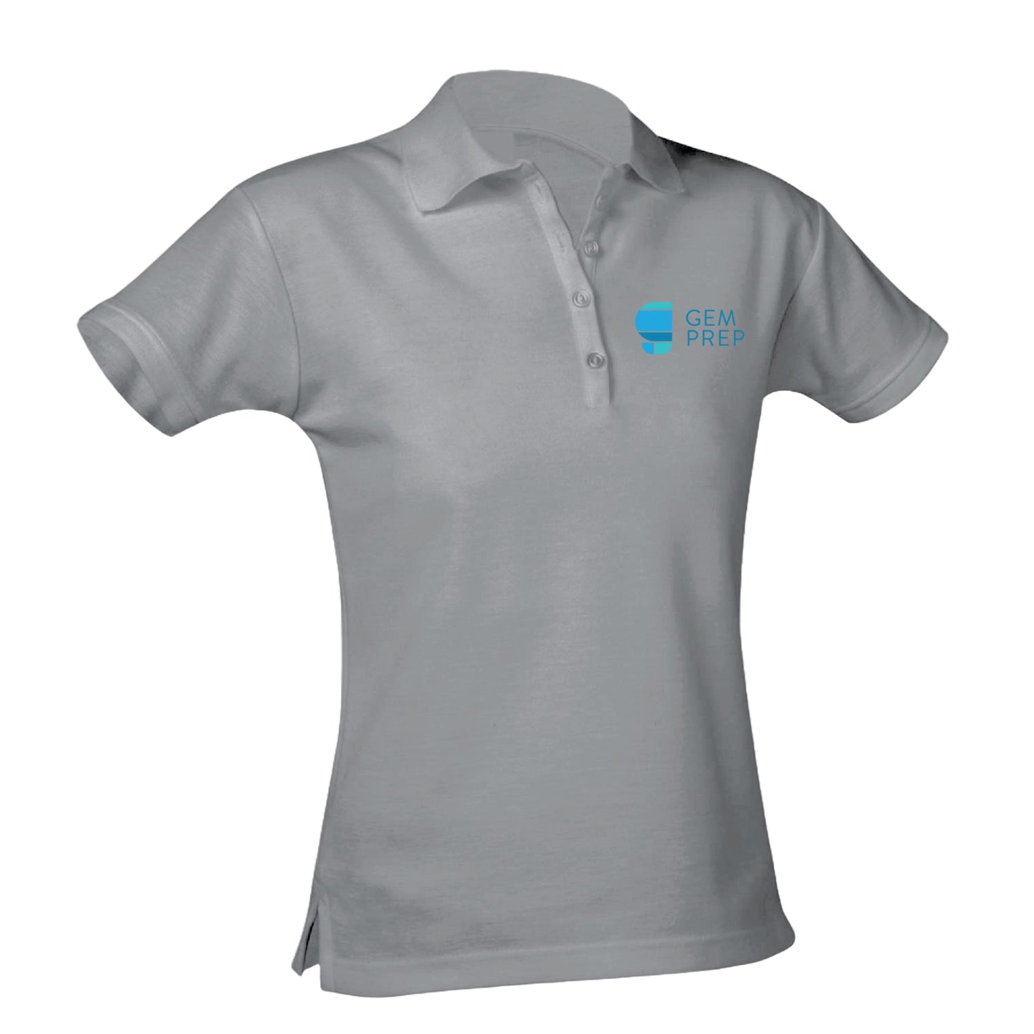 Gem Prep Feminine Fit Jersey Polo - Grey