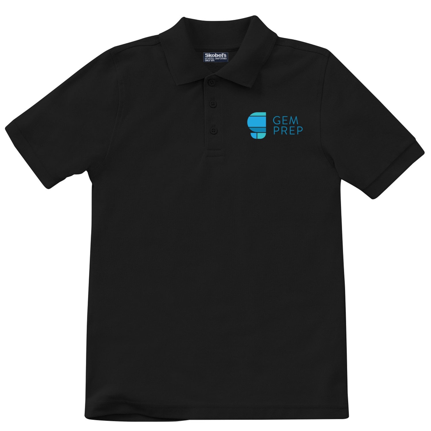 Gem Prep Pique Polo - Black