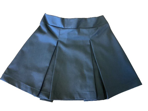 Girls Inverted Pleat Skirt - Navy