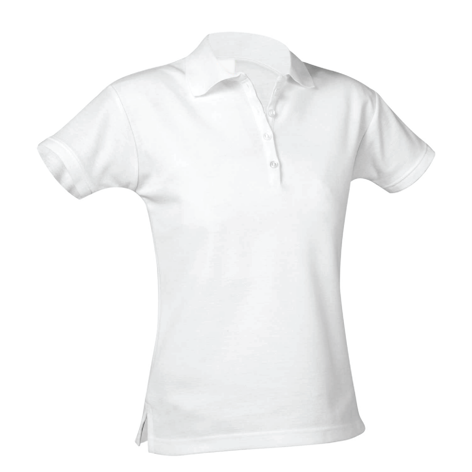 Plain Feminine Fit Jersey Polo - White
