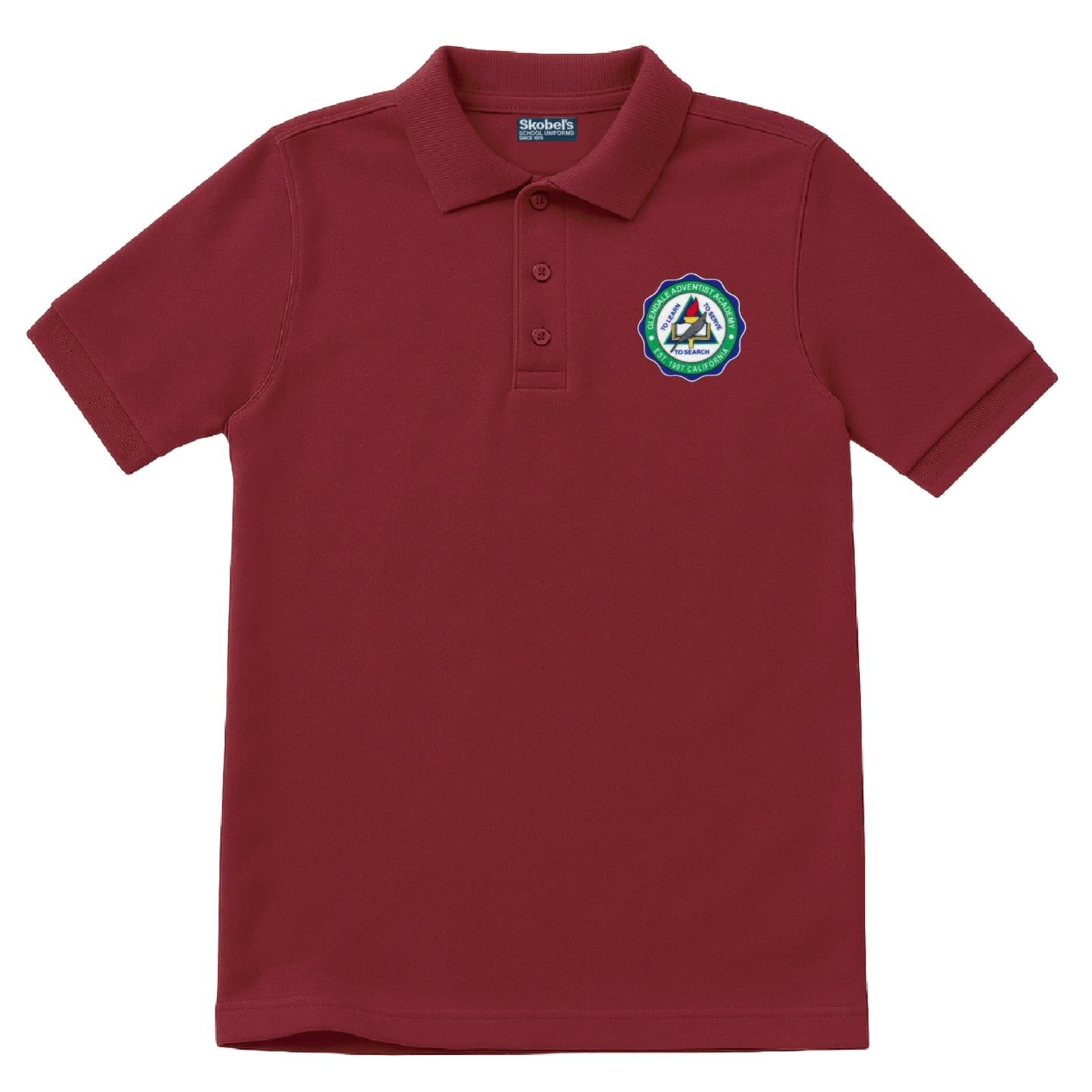 Glendale Adventist Academy Pique Polo - Cardinal