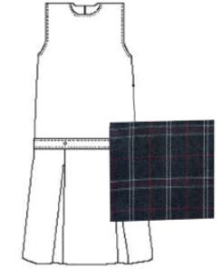 Alana Plaid Jewel Neck Drop Waist Jumper