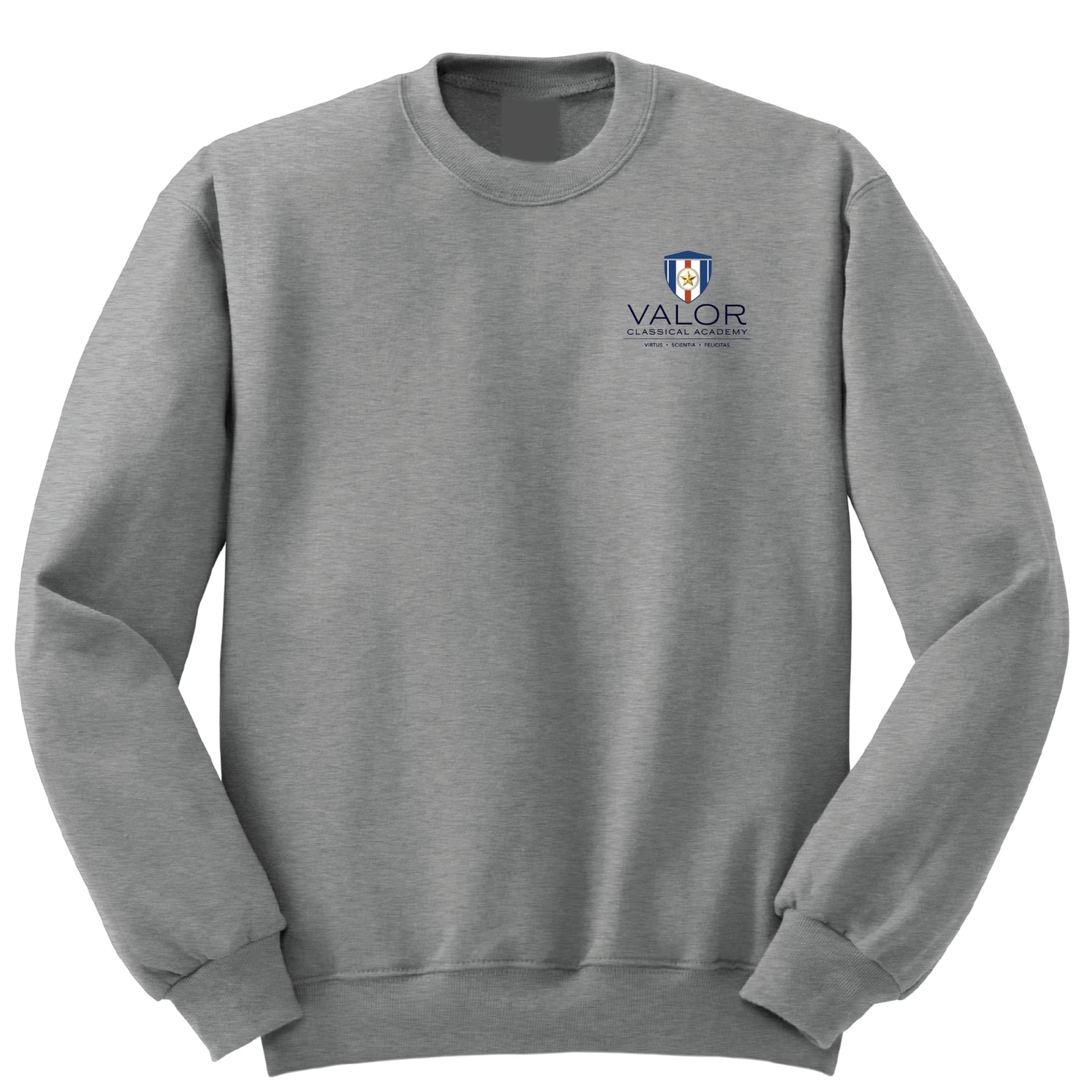 Valor Classical Academy PE Crewneck Sweatshirt - Grey