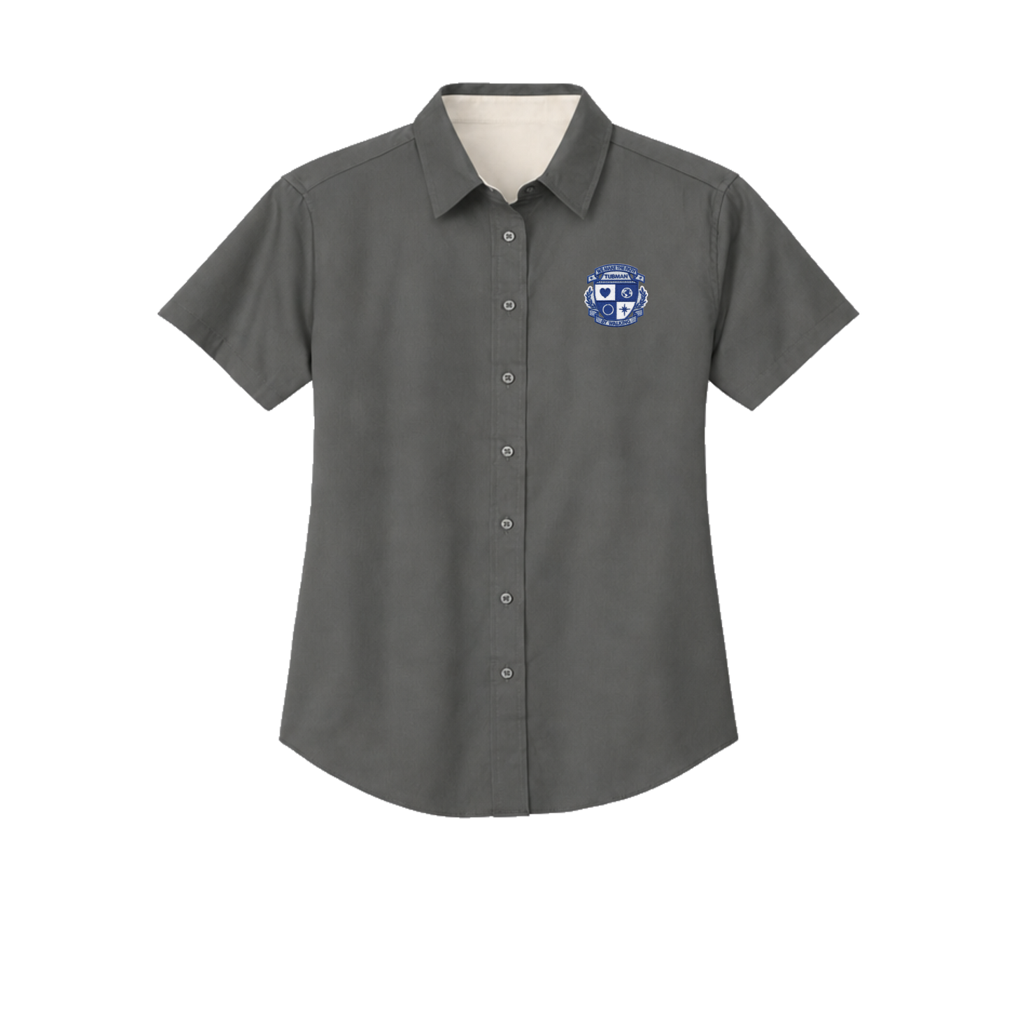 Harriet Tubman Charter School Womens Oxford Shirt - Grey (Coming Soon)