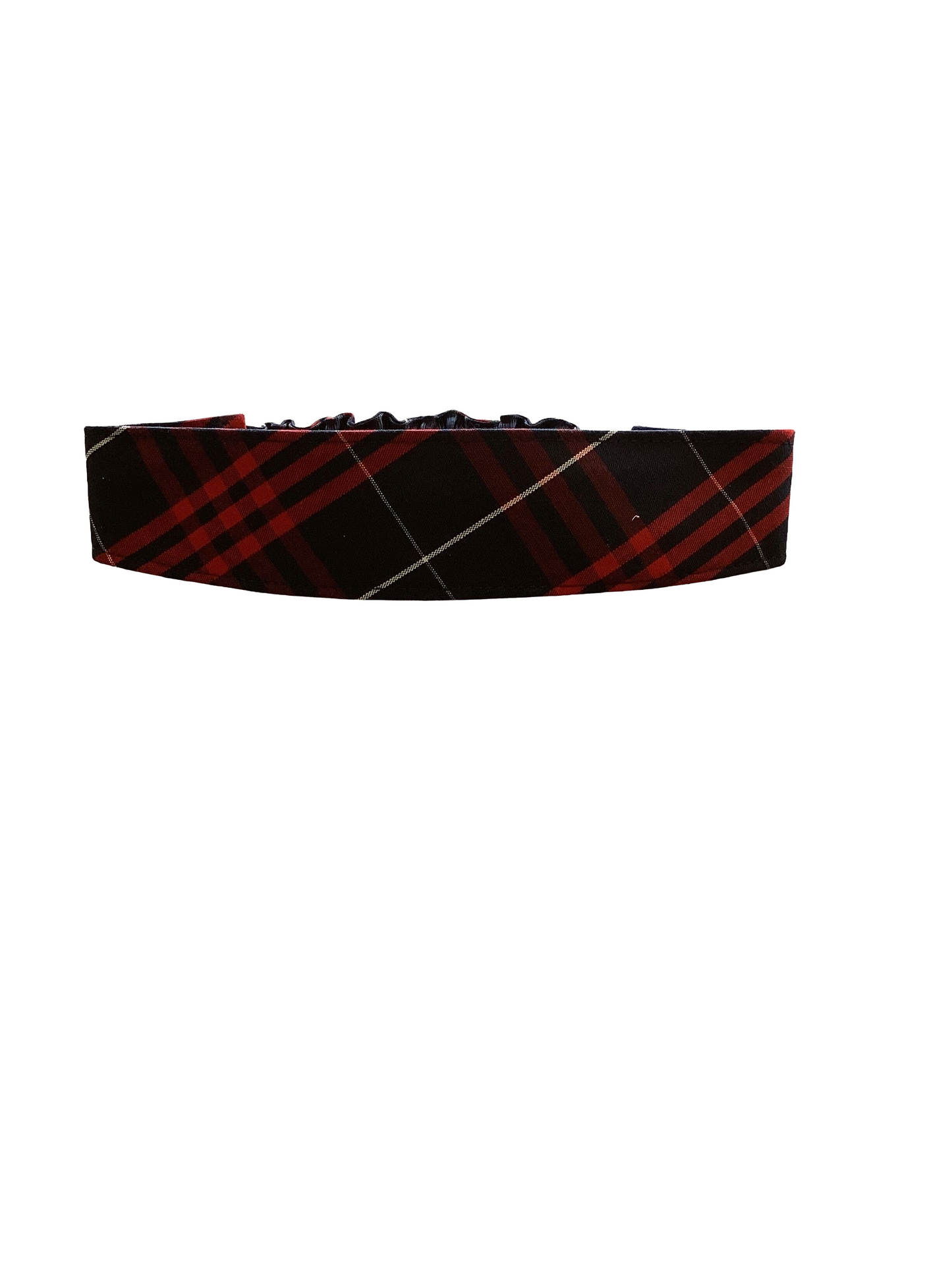 ISL RED-BLUE PLAID ELASTIC HEADBAND