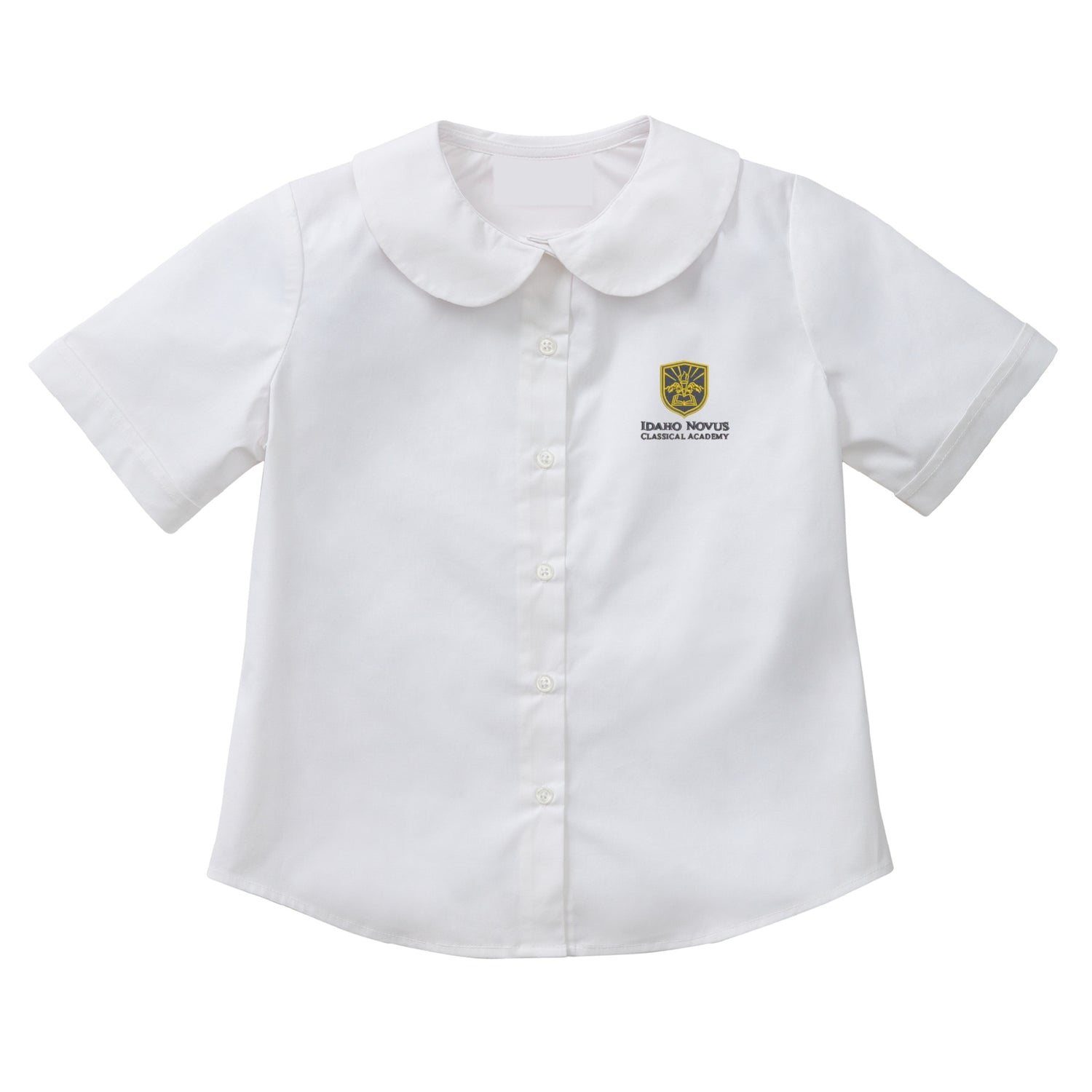 Idaho Novus Classical Academy Round Collar Blouse - White