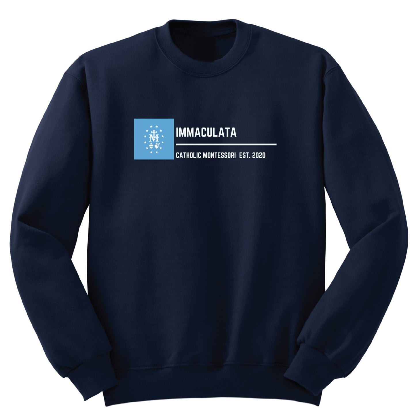 Immaculata Catholic Montessori Crew Sweatshirt - Navy