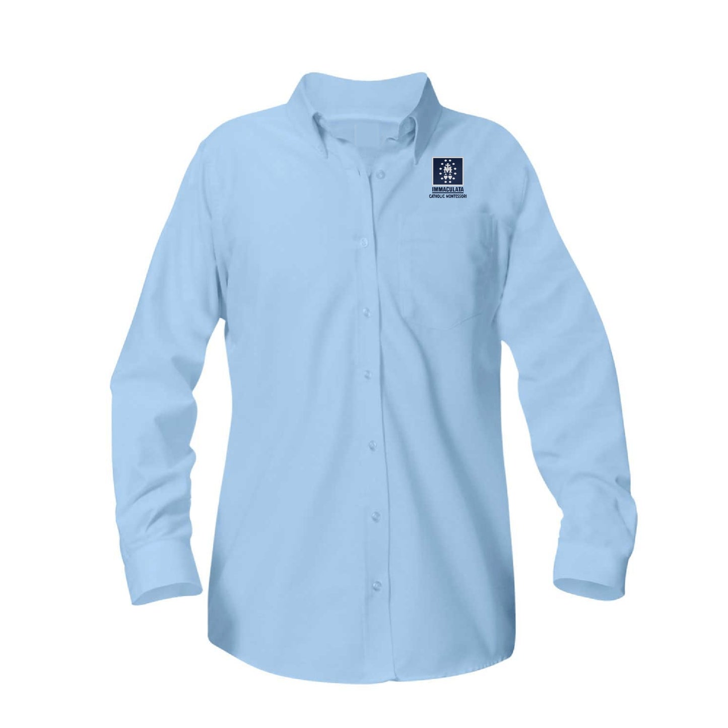 Immaculata Catholic Montessori Longsleeve Oxford - Lt. Blue
