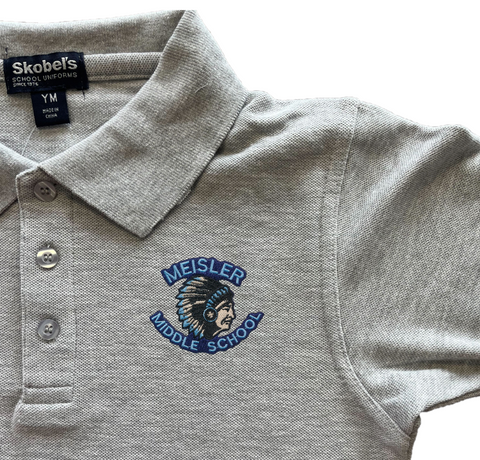 JD Meisler Middle Polo Grey All Grades Skobel s School Uniforms