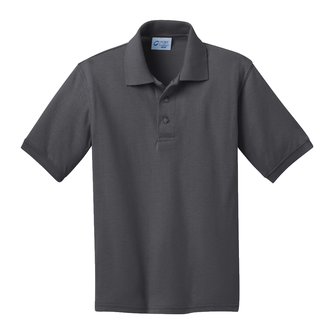 Louisiana Key Academy Jersey Polo with Logo - Charcoal