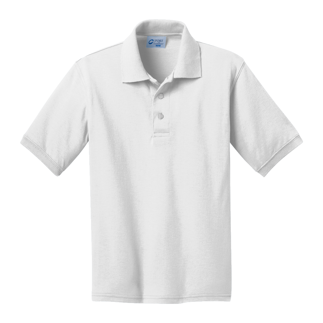 Louisiana Key Academy Jersey Polo with Logo - White