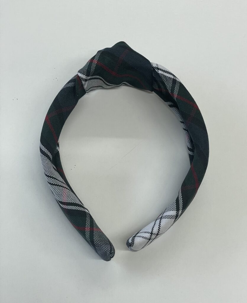Knotted Plaid Headband