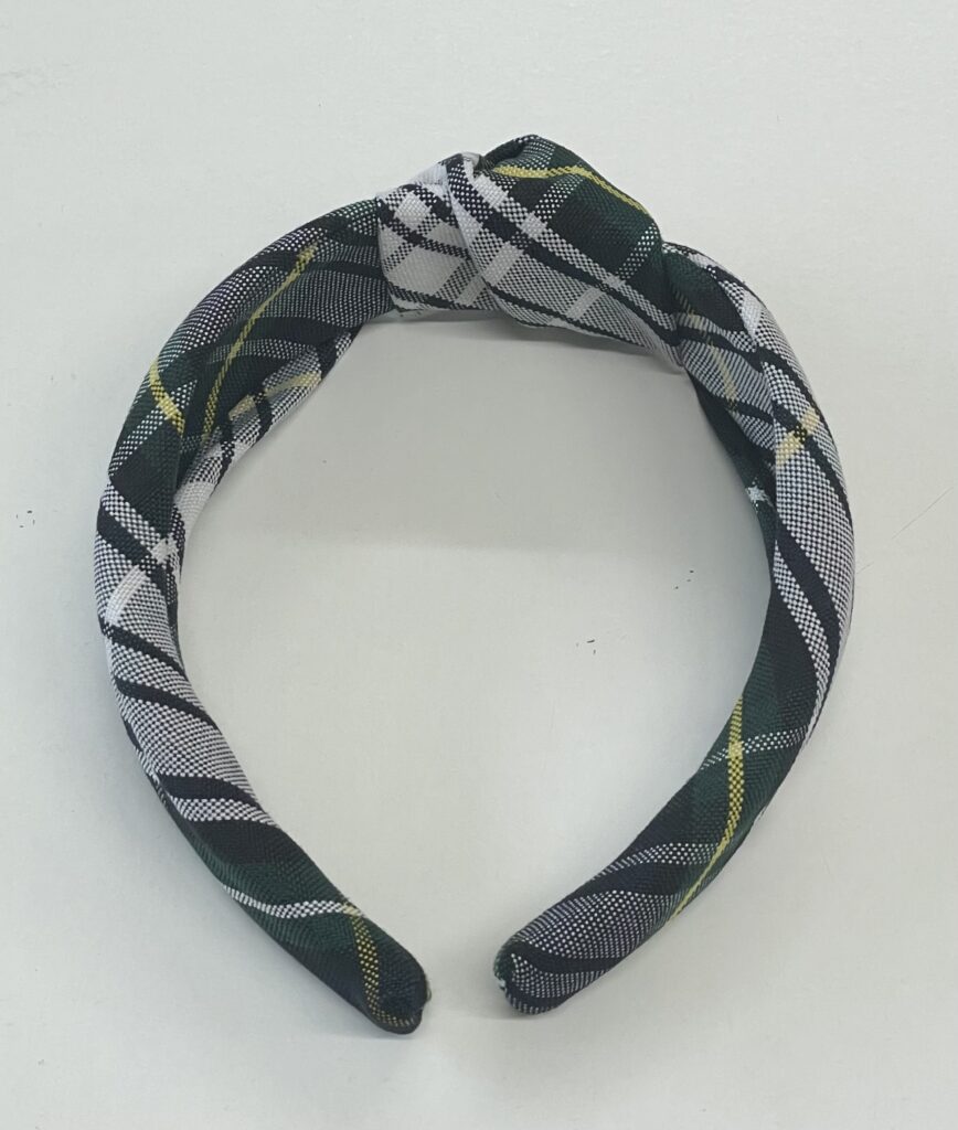 Knotted Plaid Headband
