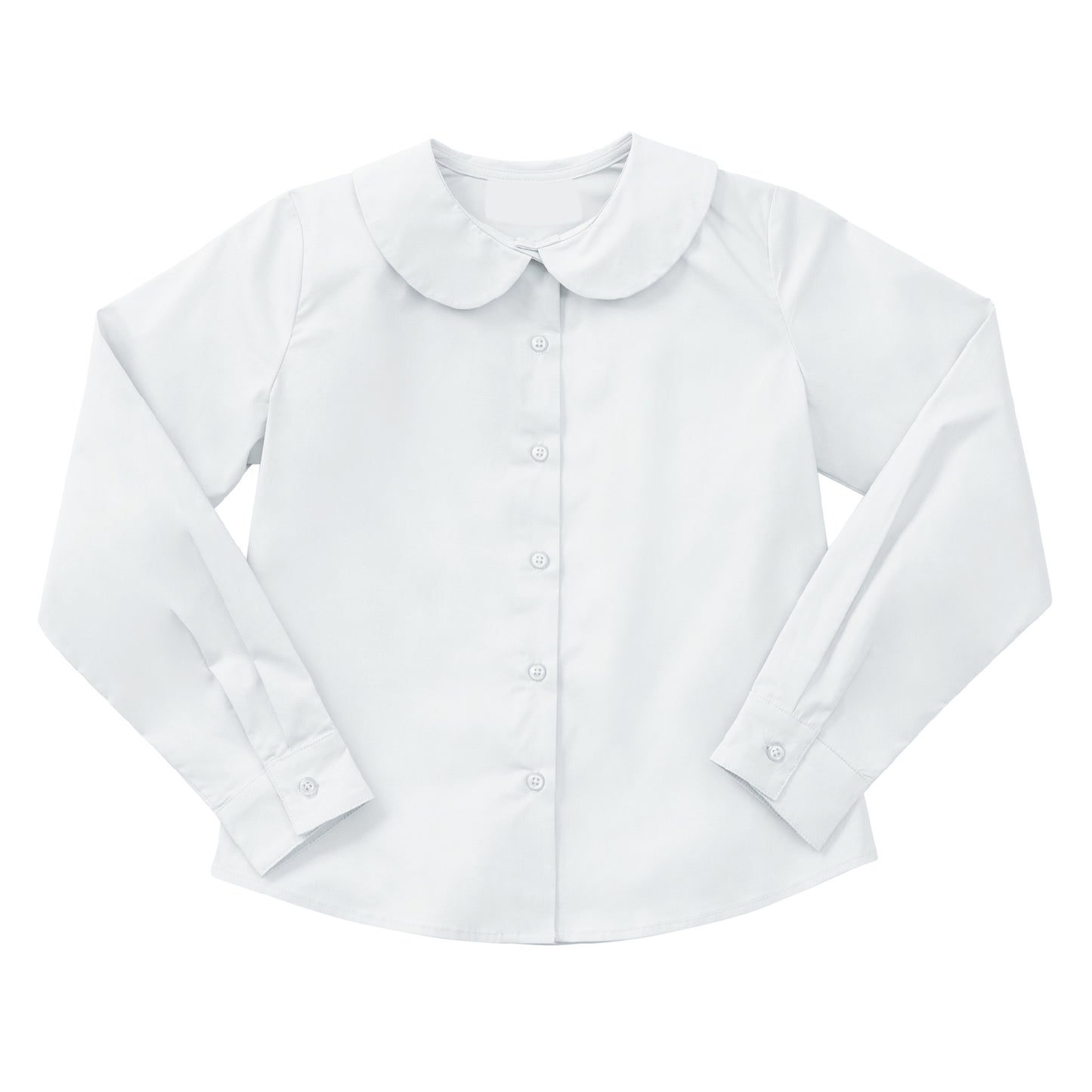 St. Mark's Catholic School Round Collar Longsleeve Blouse - White