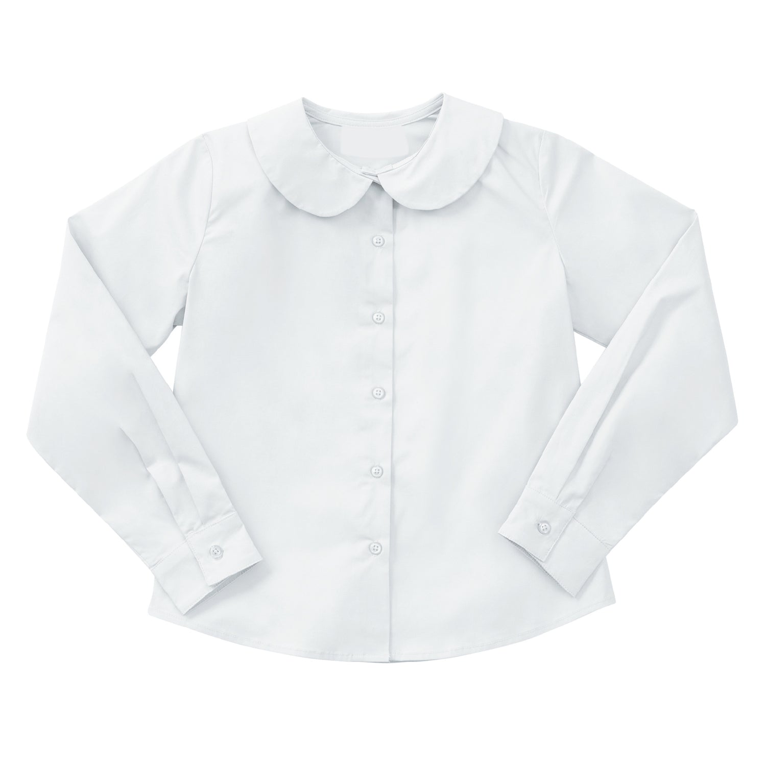 St. Mark's Catholic School Round Collar Longsleeve Blouse - White