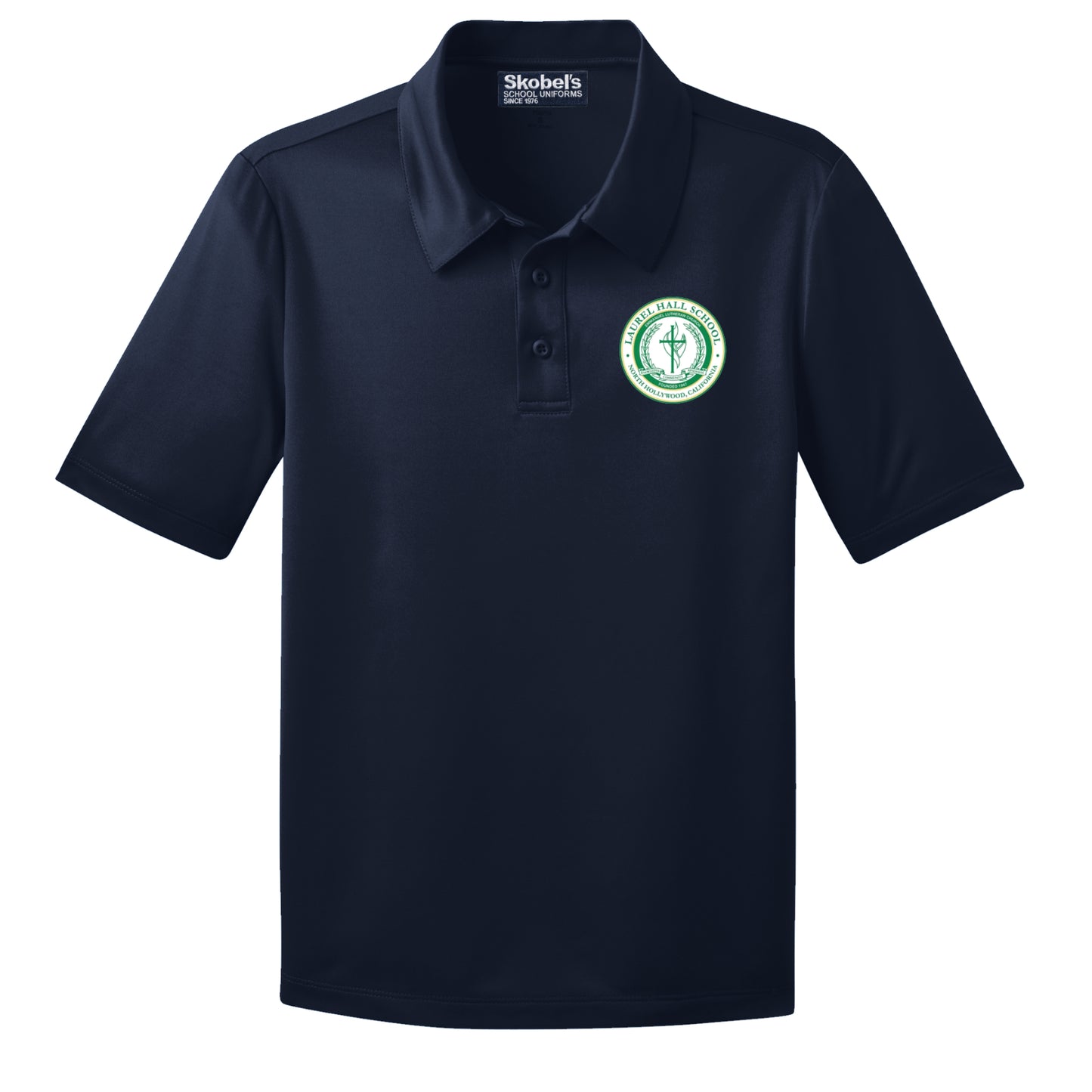 Laurel Hall School Dryfit Polo - Navy