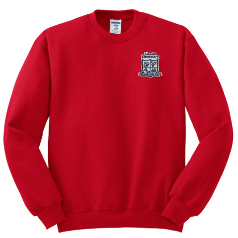 Lincoln Elementary Crew Sweatshirt - Red - All Grades