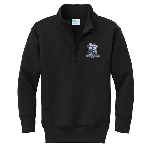 Lincoln Elementary 1/4 Zip Sweatshirt - Black - All Grades