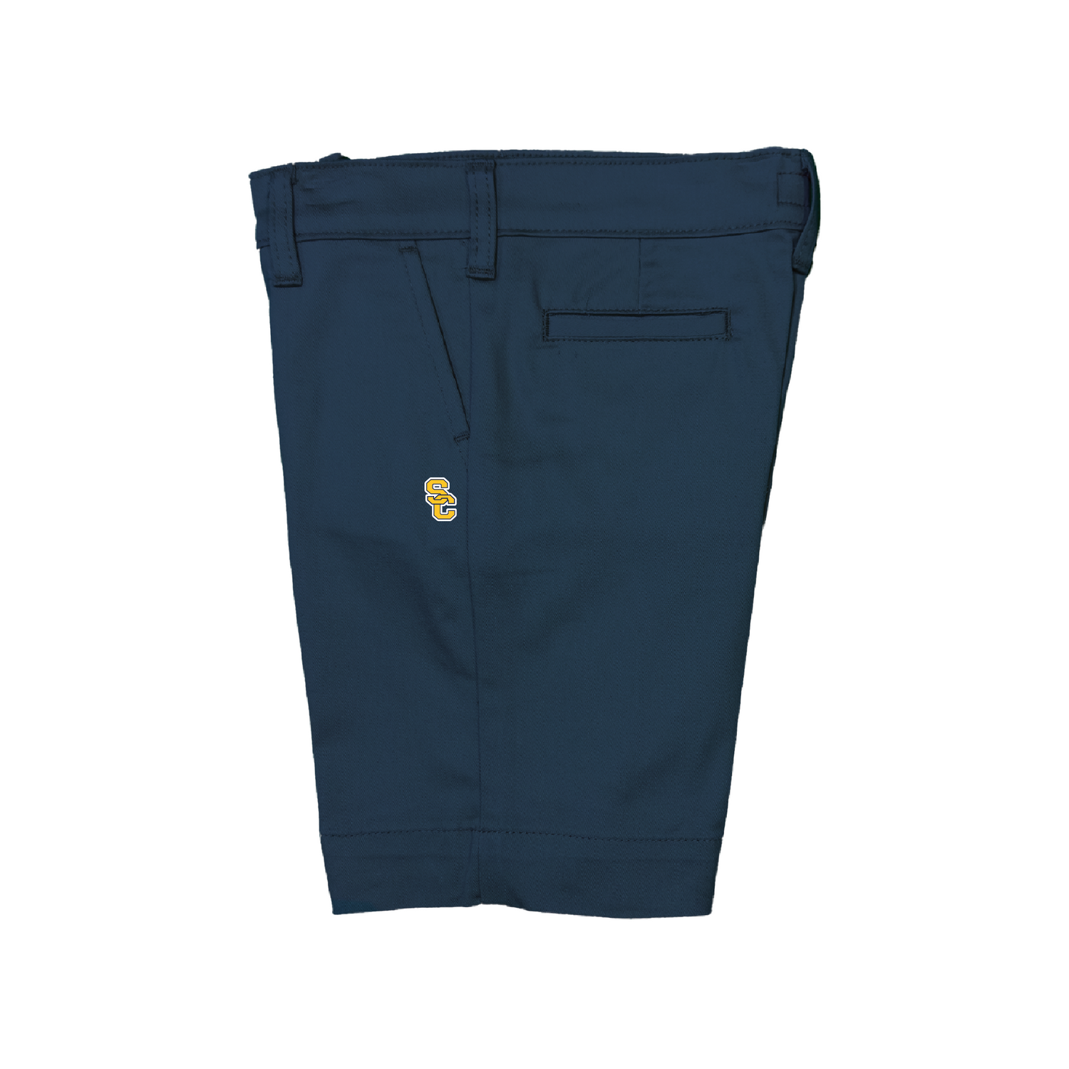 Little Girls Bermuda Shorts - Navy with Santa Clara High logo