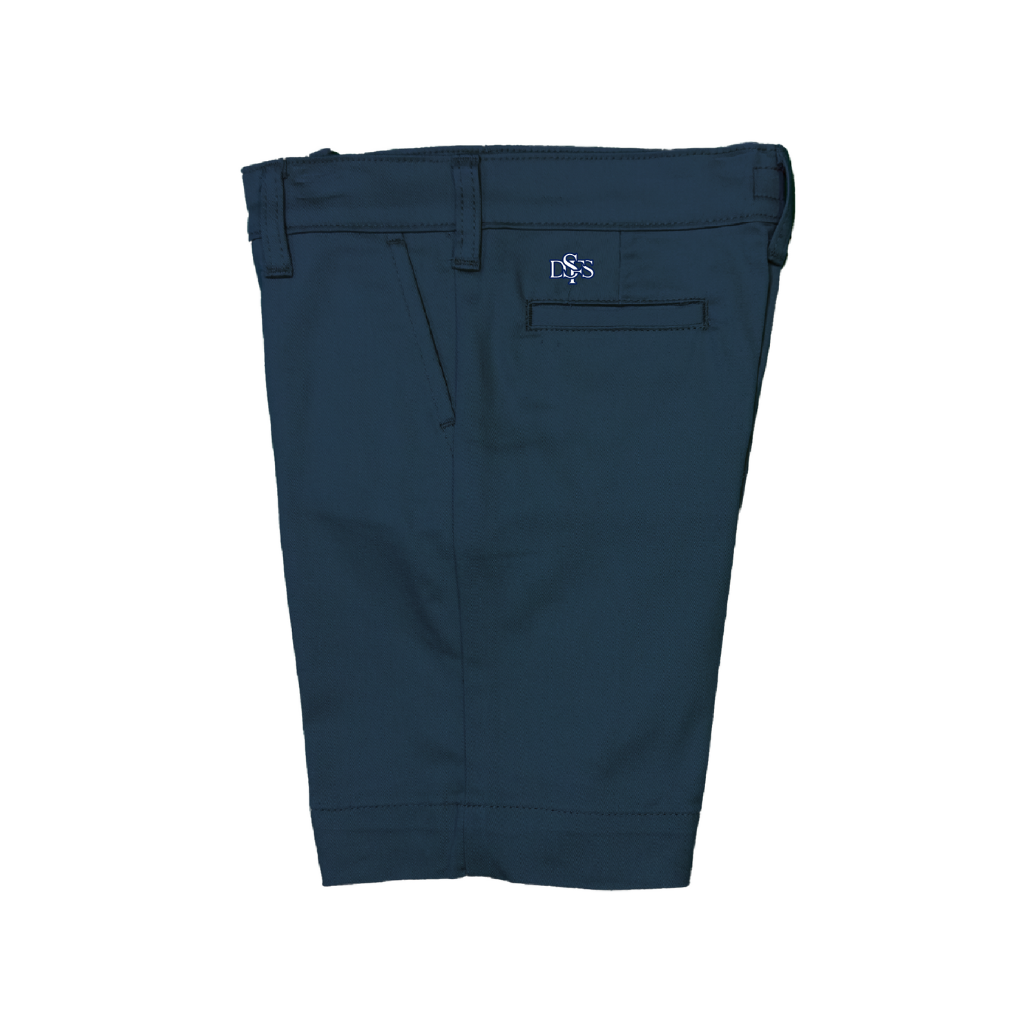 Little Girls Bermuda Shorts - Navy with St. Francis De Sales logo