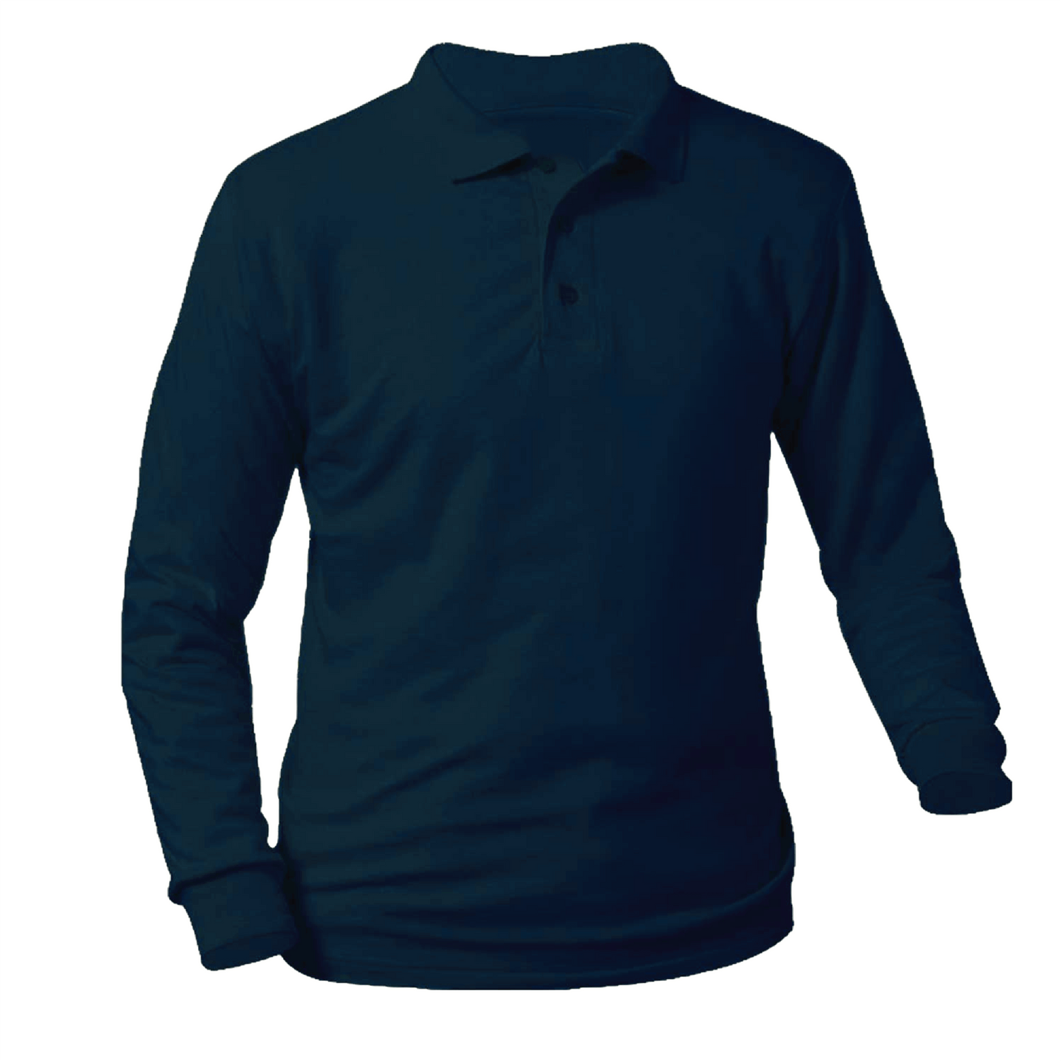 Carden Memorial School Longsleeve Pique Polo with logo - Navy
