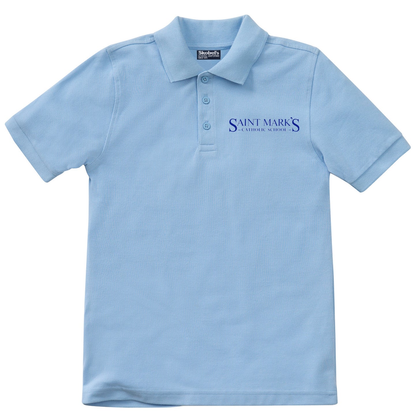 St. Mark's Catholic School Pique Polo - Lt. Blue