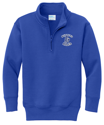 Marrero Middle 1/4 Zip Sweatshirt - Royal Blue - All Grades